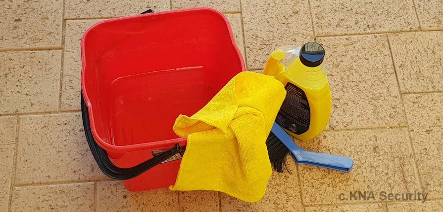 cleaning kit for security doors and windows