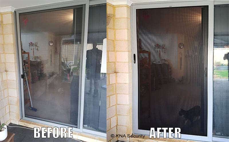 Pet resistant screen store door