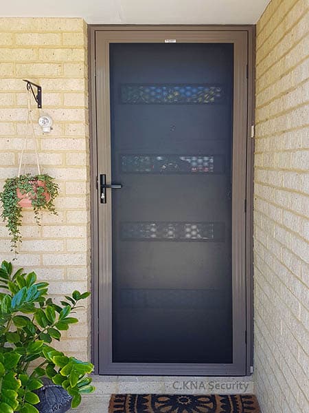 single hinged security screen door